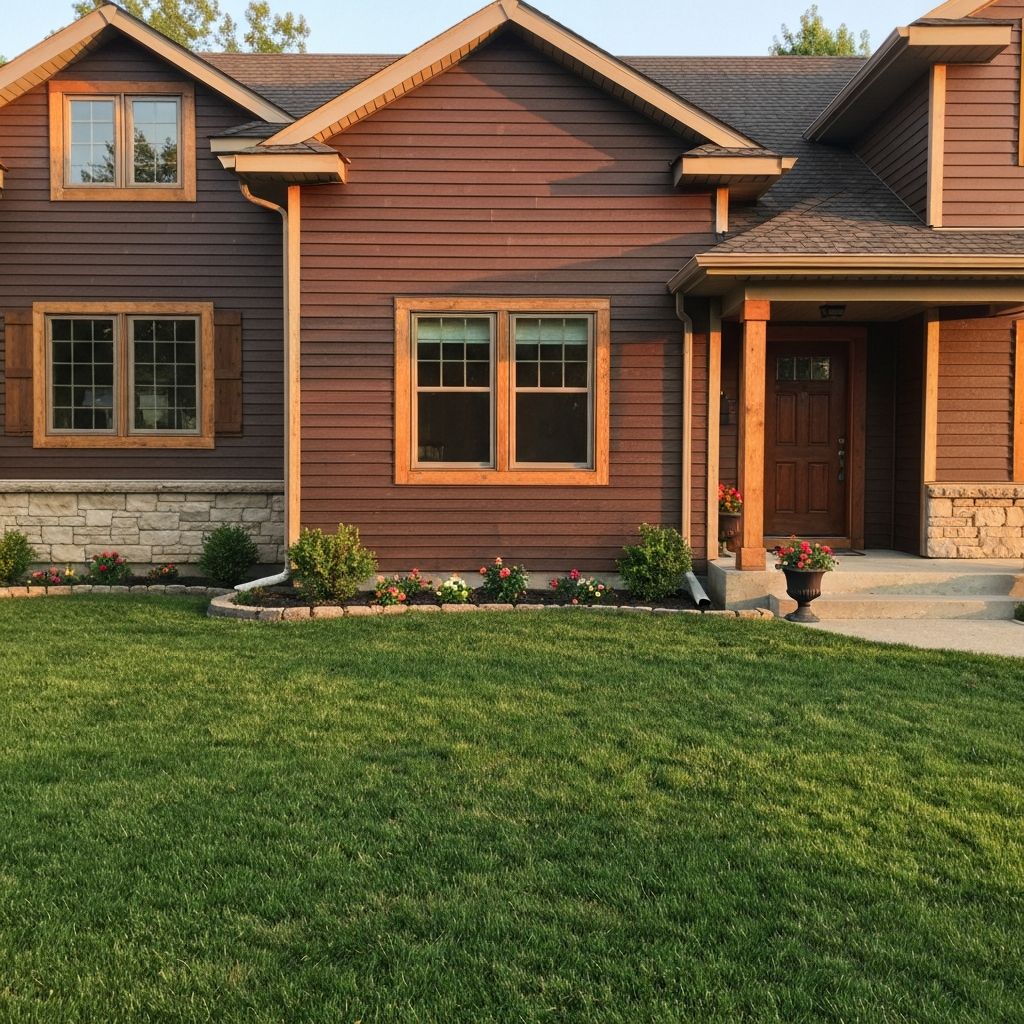 House with new siding installation